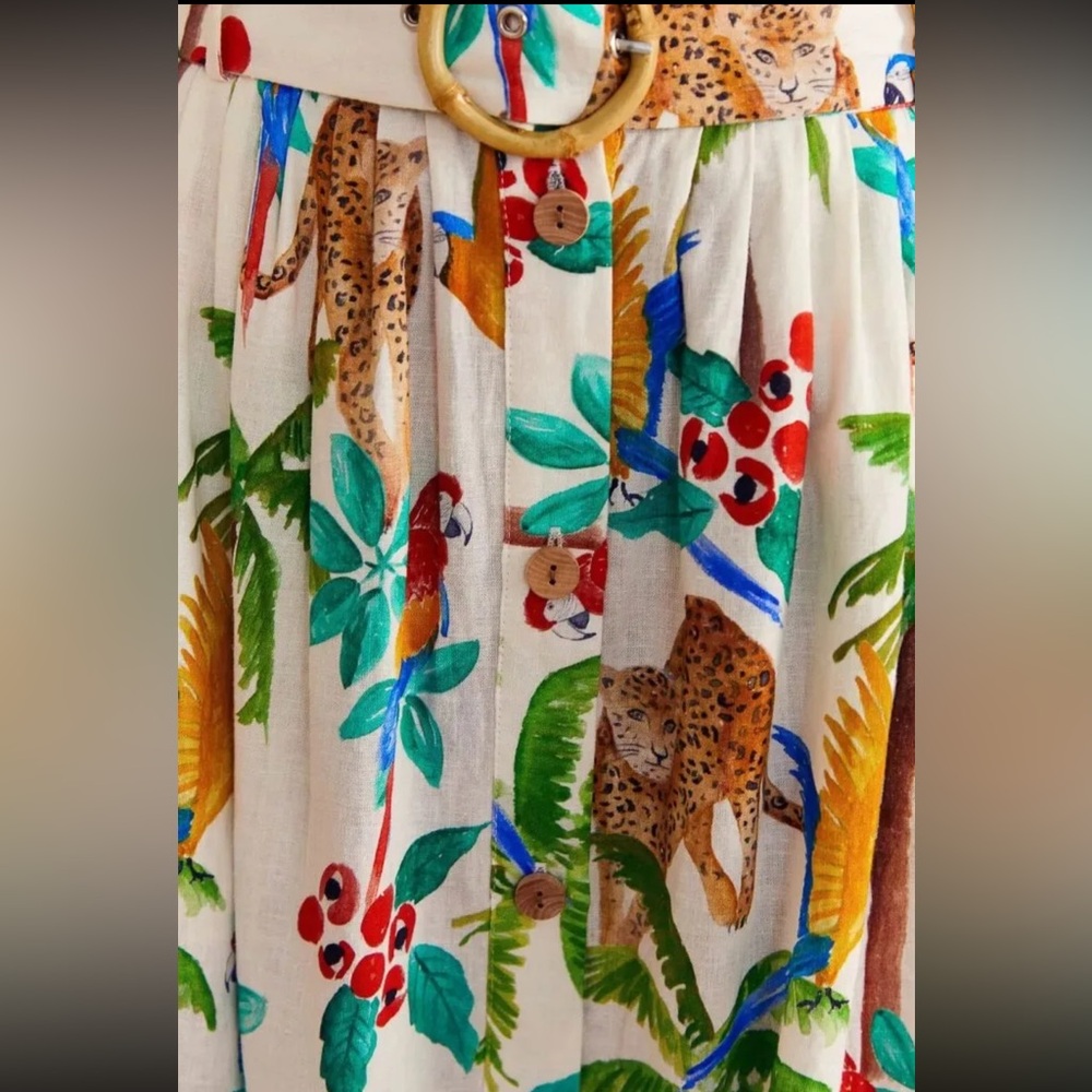 NWT Farm Rio Tropical ParadiSe Midi Skirt Size XL/ Retail $180 - Picture 3 of 3